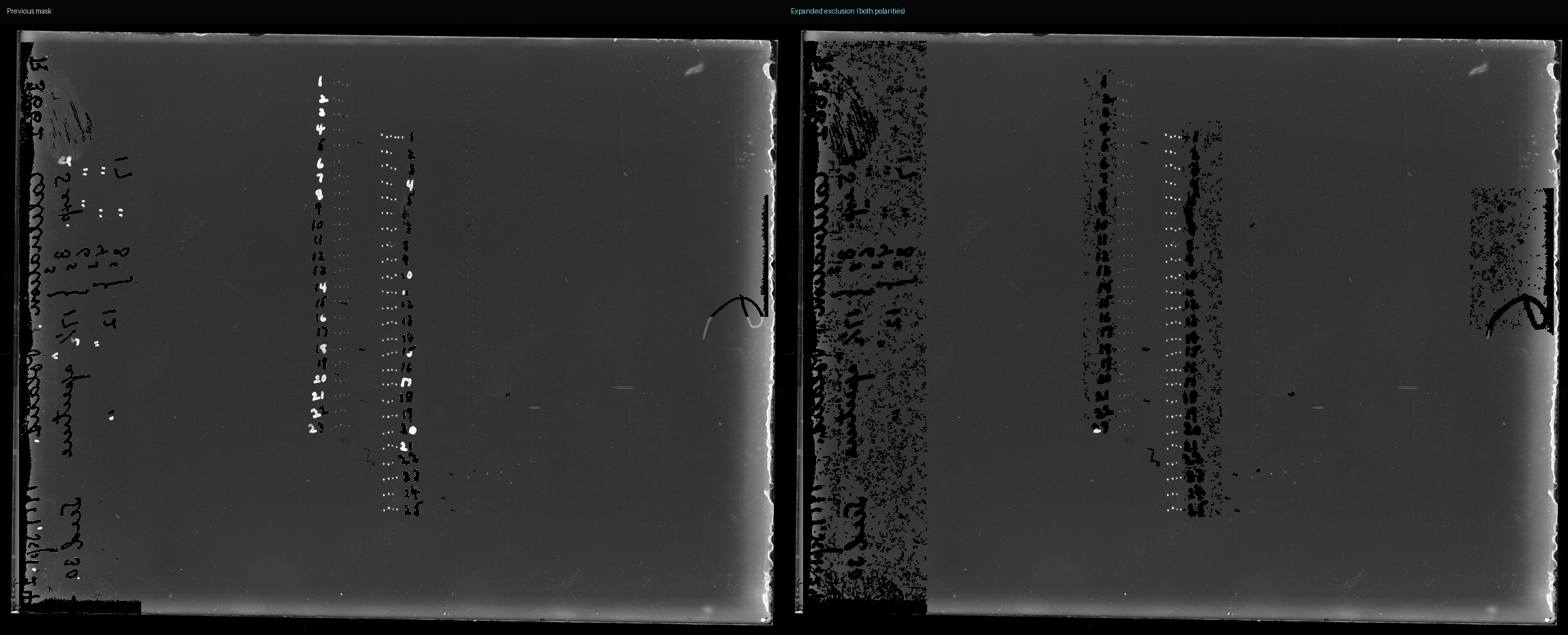 Annotation mask revision comparison