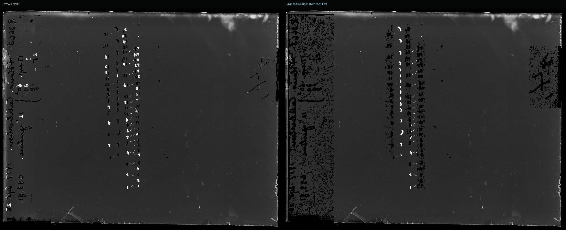 Annotation mask revision comparison