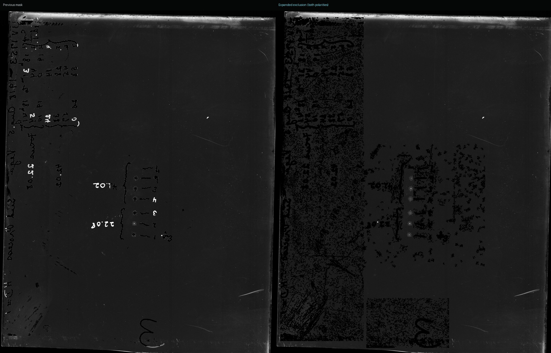 Annotation mask revision comparison