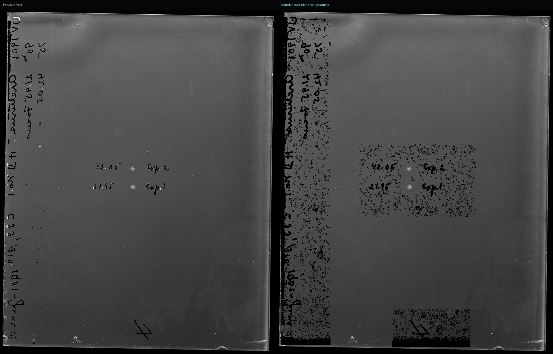 Annotation mask revision comparison